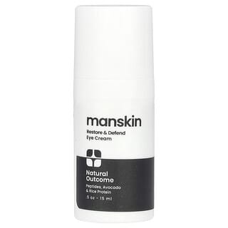 Natural Outcome, Manskin Restore & Defend, крем для кожи вокруг глаз, без отдушек, 15 мл (0,5 унции)