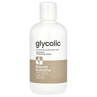 Natural Outcome, Glycolic, Renewal Exfoliating Toner, regenerierendes Peeling-Gesichtswasser mit Glycolsäure, ohne Duftstoffe, 235 ml (8 oz.)