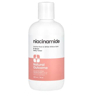 Natural Outcome, Niacinamide, B-Boost Daily Toner, Licorice Root & White Willow Bark, Fragrance Free, 8 oz (236 ml)