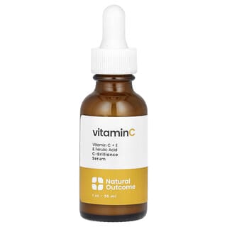 Natural Outcome, Vitamina C, Sérum de vitamina C brillante, Sin fragancia, 30 ml (1 oz)