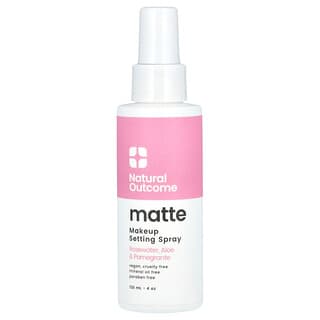 Natural Outcome, Matte, Makeup Settling Spray, Rosewater, Aloe & Pomegranate, 4 oz (120 ml)