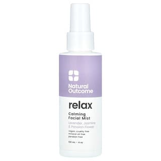 Natural Outcome, Relax, Calming Facial Mist, Lavender, Jasmine & Passion Flower, 4 oz (120 ml)