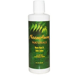 NeemAura, Loción de neem para manos y cuerpo, 8 oz líquidas (236 ml)