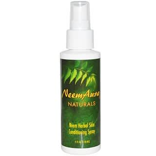 NeemAura, Spray acondicionador para la piel de hierbas de neem, 4 oz líquidas (118 ml)