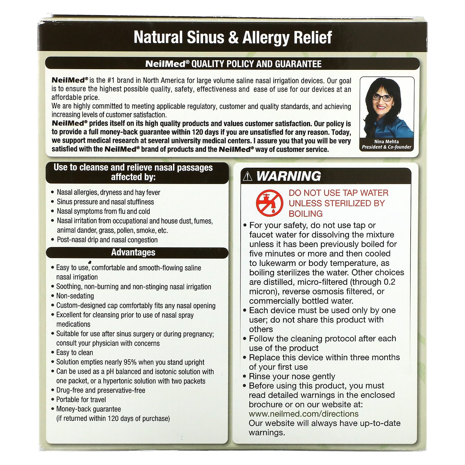 NeilMed, Sinus Rinse, Xylitol, Sinus Rinse Kit, 2 Piece Kit