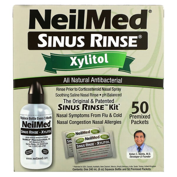 NeilMed, Sinus Rinse，木糖醇，鼻竇衝洗套件，2 件套
