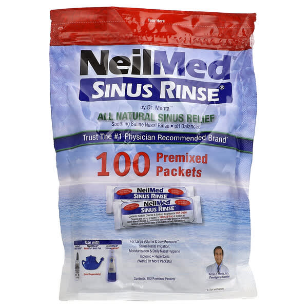 NeilMed, Sinus Rinse™ 全天然通鼻配方，預製洗鼻粉，100 袋裝