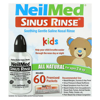 NeilMed‏, Sinus Rinse לילדים, לגיל שנתיים ומעלה, 60 חפיסות המכילות תערובת מוכנה לשימוש