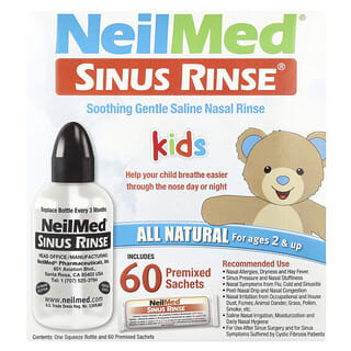 NeilMed, Kids, Sinus Rinse, Ages 2+, 60 Premixed Packets