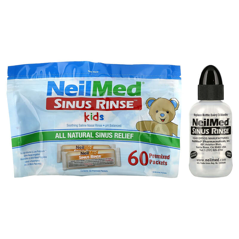 Neilmed Sinus Rinse Niños Botella Con 30 Sobres Premezclados