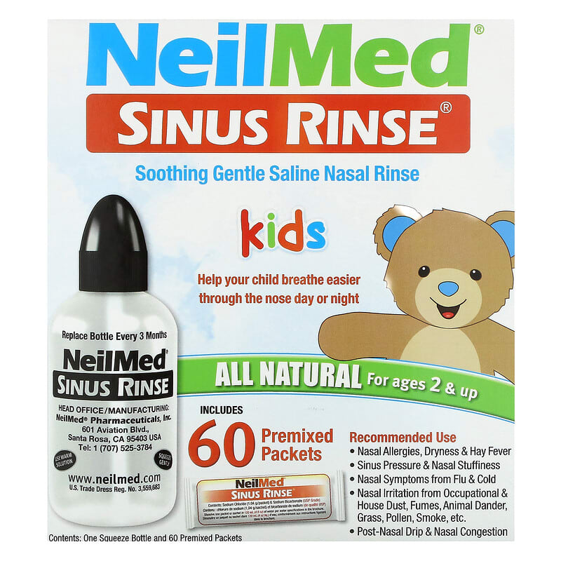 Kids, Sinus Rinse, Ages 2+, 60 Premixed Packets