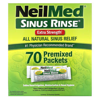 NeilMed, Enjuague para los senos nasales, Concentración extra`` 70 sobres premezclados