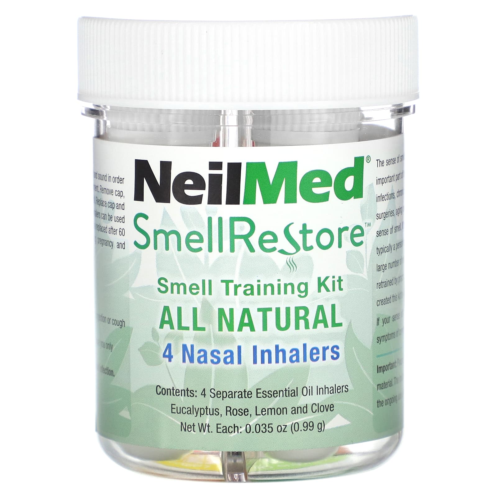 NeilMed, Smell Restore, Smell Training Kit, 4 Nasal Inhalers, 0.035 oz