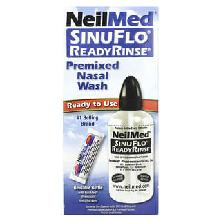 NeilMed, SinuFlo ReadyRinse, vorgemischte Nasenspülung, 2-teiliges Kit