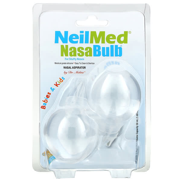 NeilMed, 嬰兒和兒童，NasaBulb，吸鼻器，2 個吸鼻器，每個 1.69 盎司（50 毫升）