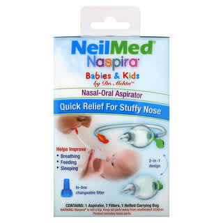 NeilMed, Naspira, Aspirador Nasal/Oral, Para Bebês e Crianças, 1 kit