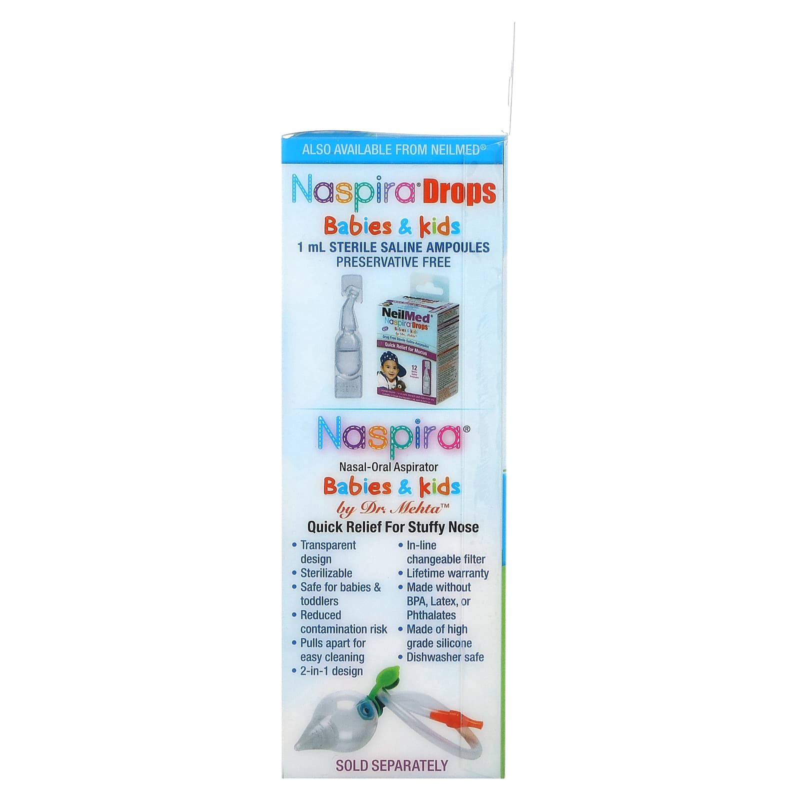 Neilmed NeoBulb Sterile Oral-Nasal Bulb Aspirator, Doctor Developed, Food Grade