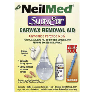 NeilMed, SuaveEar, Ayuda para la eliminación de cerumen`` 6 piezas