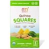 Quinoa Squares, Organic Puffed Crackers, Pineapple + Spinach, 5 Snack Packs, 10 g Each