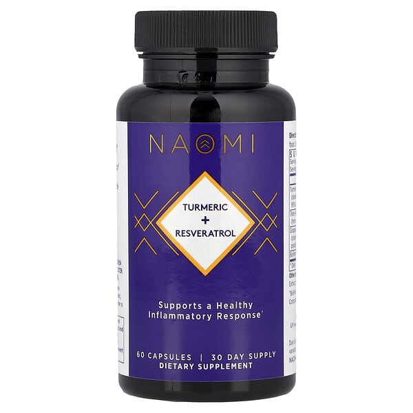 NAOMI, Turmeric + Resveratrol, 60 Capsules — product photo 1