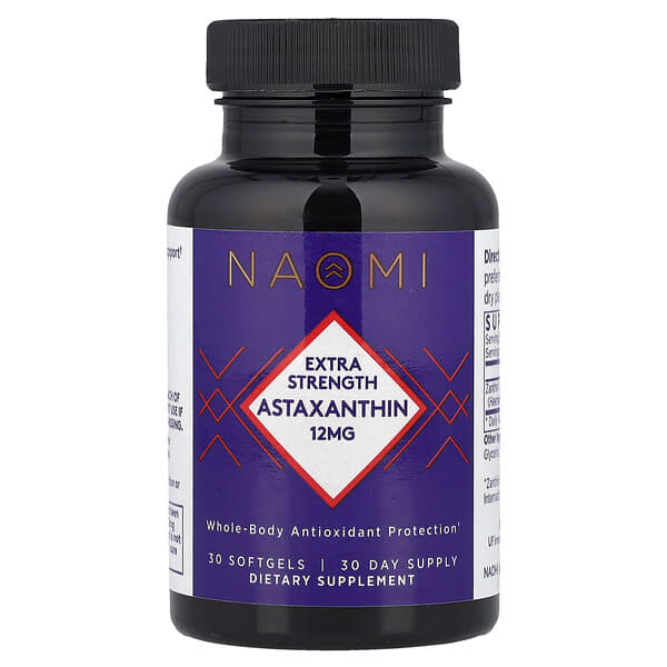 NAOMI, Astaxanthin, 12 mg, 30 Softgels — product photo 1