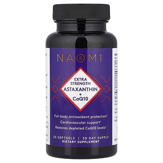 NAOMI, Astaksantin + CoQ10, 30 Yumuşak Kapsül