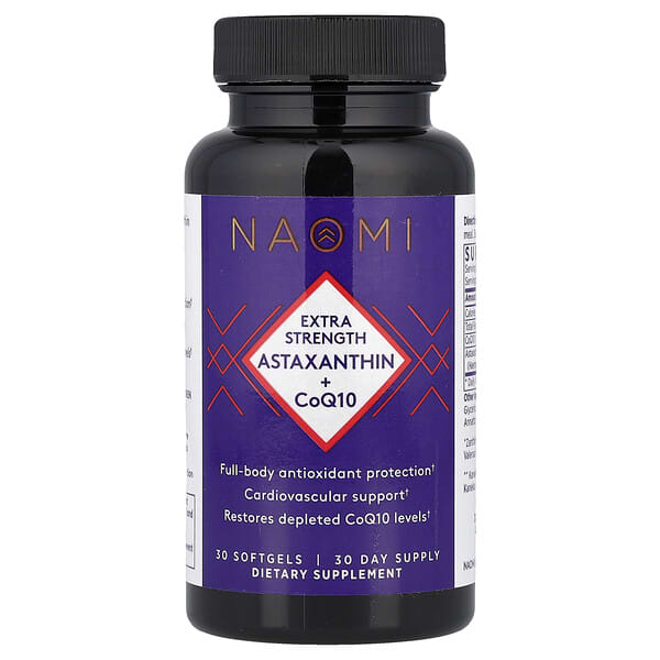 NAOMI, Astaxanthin + CoQ10, 30 Softgels — product photo 1