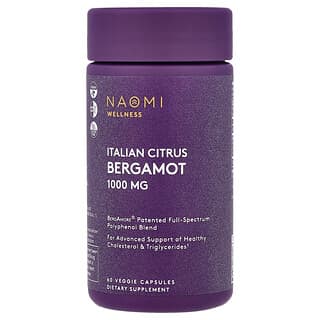 NAOMI, Cítricos y bergamota italianos, 60 cápsulas vegetales (500 mg por cápsula)