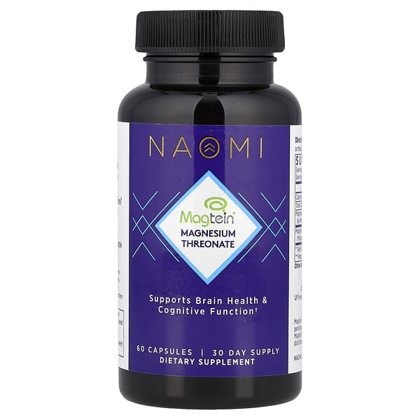 NAOMI, Magtein® Magnesium Threonate, 60 Capsules (1,000 mg per Capsule) — product photo 1