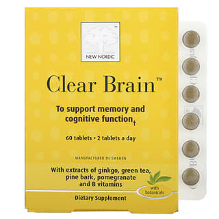 New Nordic US Inc, Clear Brain, 60 Tablets