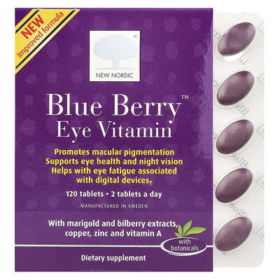 New Nordic, Blue Berry™, Eye Vitamins, 120 Tablets