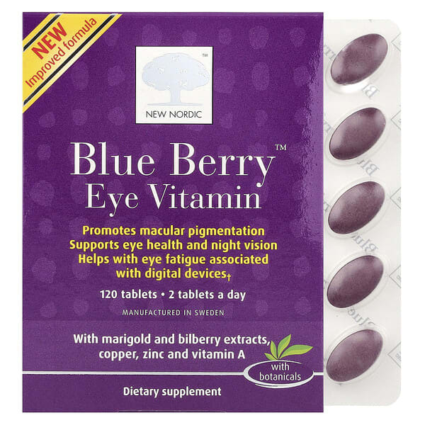 New Nordic, Blue Berry™, Eye Vitamin, 120 Tablets — product photo 1