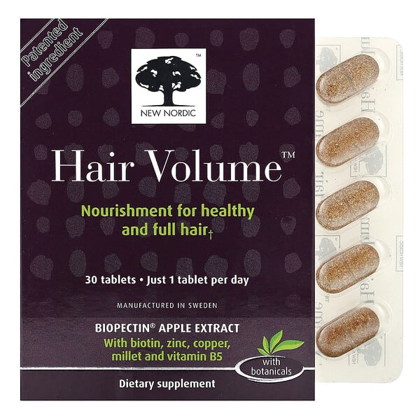 New Nordic Hair Volume with Botanicals, 30 Tablets