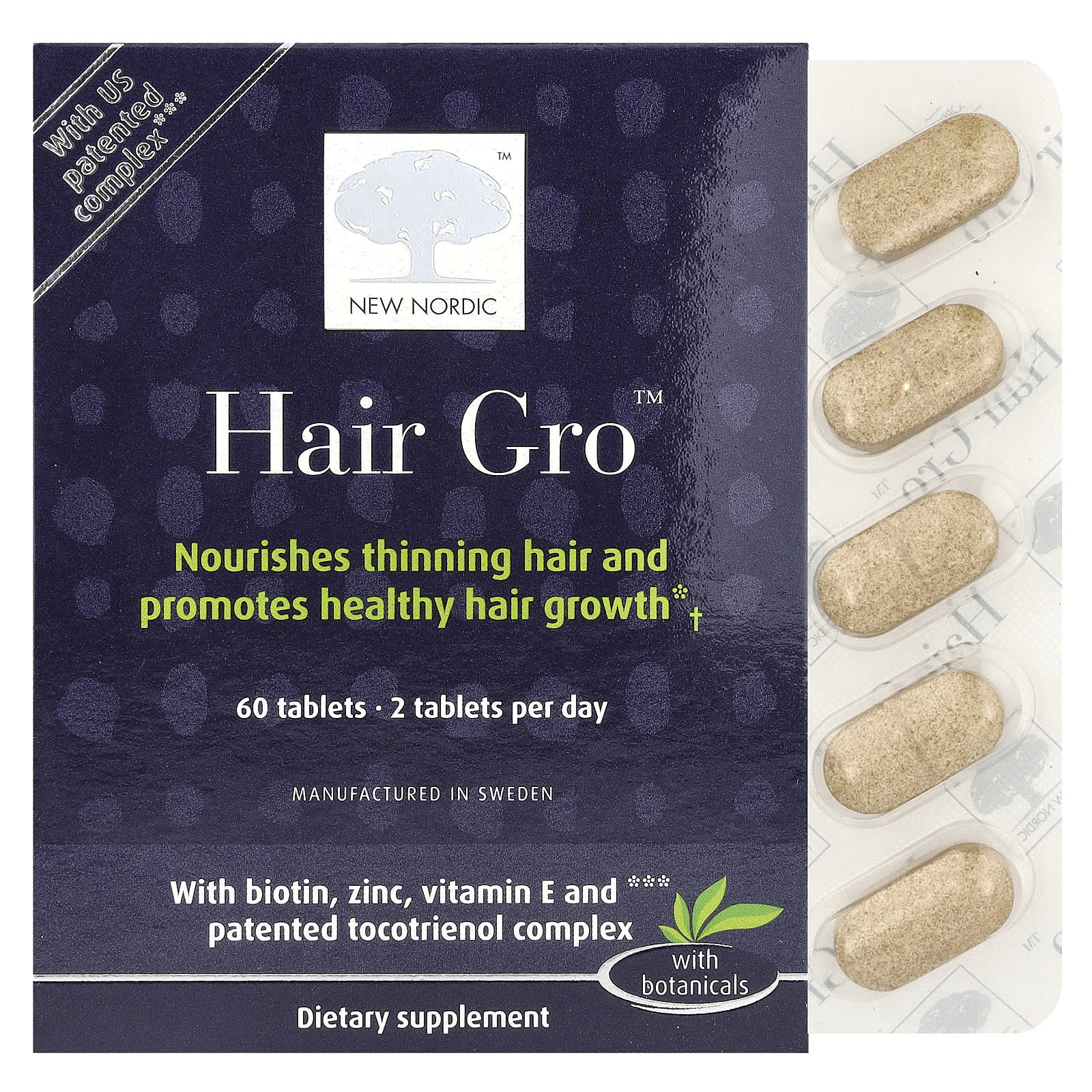 Hair Gro（ヘアグロー）、カプセル60粒