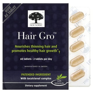 New Nordic, Hair Gro, 60 Tablets