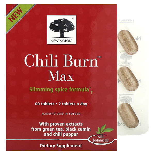 New Nordic Chili Burn Max, 60 Tablets