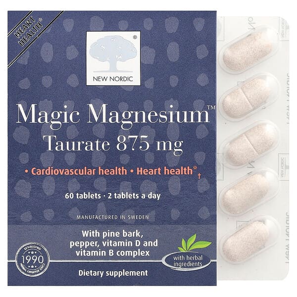 New Nordic US Inc, Magic Magnesium™, Taurate, 60 comprimés