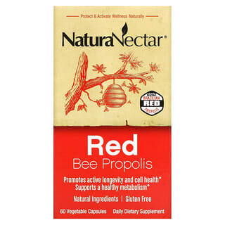 NaturaNectar, 紅蜂膠，60粒素食膠囊