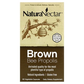 NaturaNectar, Propóleo de abeja marrón, 60 cápsulas vegetales
