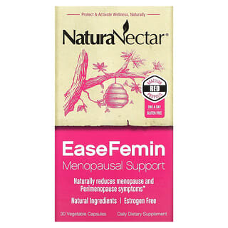 NaturaNectar, EaseFemin, Accompagnement de la ménopause, 30 capsules végétales