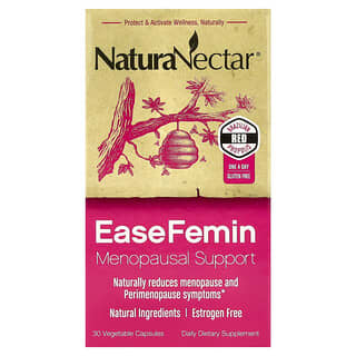 NaturaNectar, EaseFemin, Suporte da Menopausa, 30 Cápsulas Vegetais