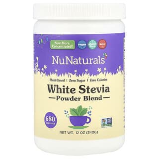 NuNaturals, NuStevia Белый порошок стевии, 12 унций (340 г)