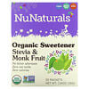 Organic Sweetener, Stevia and Monk Fruit, 35 Packets