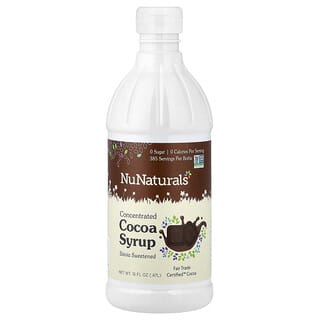 NuNaturals, Xarope de Cacau Concentrado, Adoçado com Estévia, 0,47 L (16 fl oz)