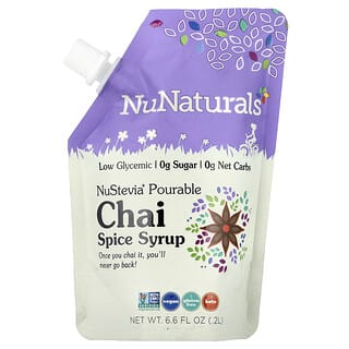 NuNaturals, Jarabe de especias chai vertible NuStevia`` 0,2 l (6,6 oz. Líq.)
