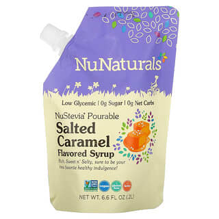 NuNaturals, NuStevia，傾注式咸焦糖風味糖漿，6.6 盎司（0.2 升）