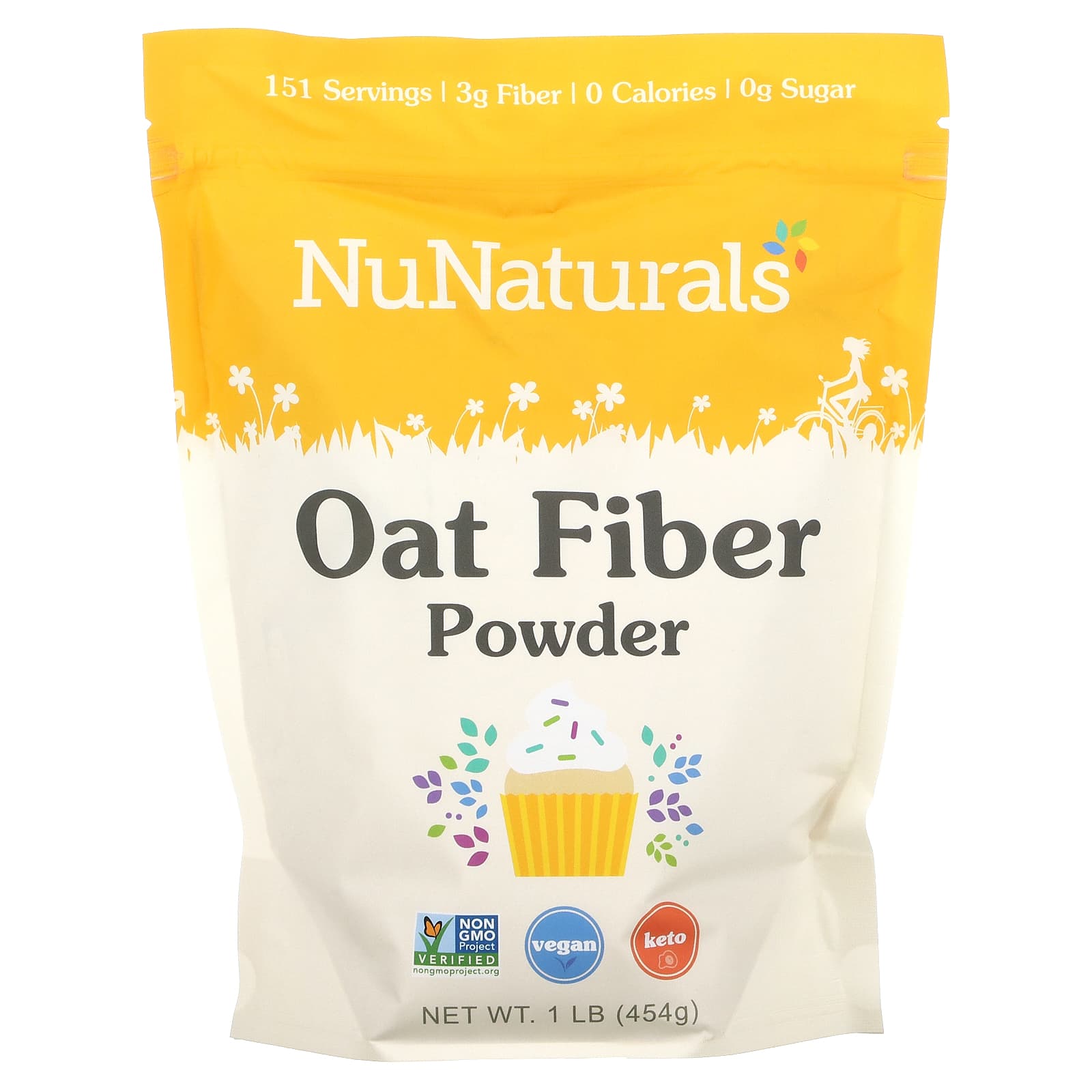 manager kust Er is behoefte aan NuNaturals, Oat Fiber Powder, 1 lb (454 g)