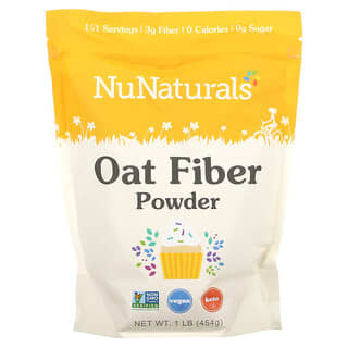 NuNaturals, 燕麦纤维，1 磅（454 克）