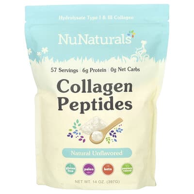 NuNaturals, Collagen Peptides, 14 oz (397 g)