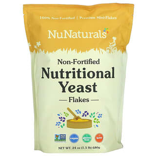 NuNaturals, رقائق خميرة غذائيةغير المعززة 24 أونصة (680 جم)